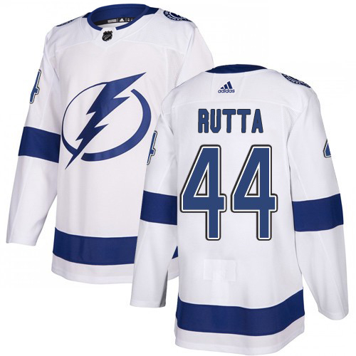 Adidas Tampa Bay Lightning Men 44 Jan Rutta White Road Authentic Stitched NHL Jersey